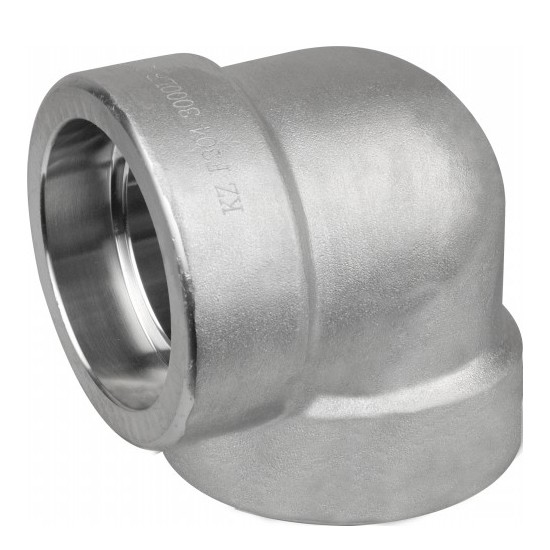 F304承插焊不鏽鋼90度（dù）彎頭